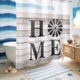 thumbnail image 5 of No Hook Shower Curtain with Built-in Rings - Vintage Windmill HOME Washable Waterproof Fabric Bathroom Curtains for Hotel,Rentals, 66 X 72 Inch Long , Rustic Farmhouses Wood, 5 of 9