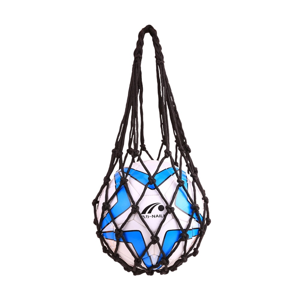 Black Basketball Single Ball Mesh Net Bag for Carrying and Storage Football 