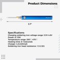 thumbnail image 4 of Cordless Soldering Iron Kit, Portable USB 5V 8W Electric Soldering Kit with Stand, USB Rechargeable Battery Powered Welding Tool for Jewelry, Repair, Crafts, 4 of 6