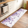 thumbnail image 2 of Runner Rug 2'x6', Purple Flower Washable Non-Slip Hallway Runner Rugs, Spring Watercolor Floral Plant Bedside Rugs Floor Mats Carpet Runners for Kitchen Bathroom Laundry Room, 2 of 8