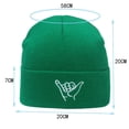 thumbnail image 2 of Men‘s Fashion Embroidered Wool Knitted Winter Hat Warm Pure Color Hat, 2 of 2
