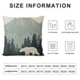 thumbnail image 6 of Acheng Pine Tree Bear Pillow Covers Cabin Rustic Bear Decor Mountain Green Grey Forest Decorative Couch Pillow Cases with Zipper Set of 2 Home Decor for Living Room Bedroom Bed Cushion Outdoor White, 6 of 6