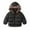Black, variant on Toddler Baby Girls Boys Jackets Coats Hooded Thicken Fleece Warm Coat Plush Winter Hoodie Outwear for 1-6Y
