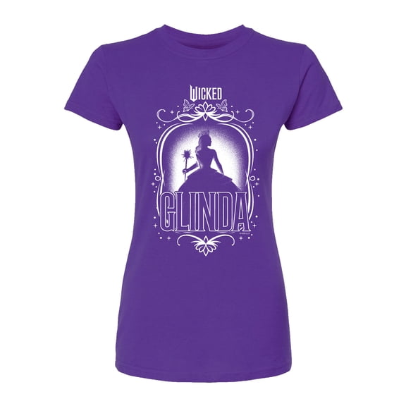 Wicked - Glinda Silhouette - Juniors Fitted Graphic T-Shirt