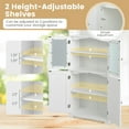 thumbnail image 5 of Giantex Tall Bathroom Storage Cabinet, Pantry Cabinet Cupboard, Floor Standing Storage Cabinet for Living Room, Kitchen, White, 5 of 8