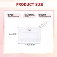 thumbnail image 2 of Uxcell 3 Pack Photocard Holder, 4.5" x 3.1" Photocard Binder Transparent Card Protector Card Sleeves with Chain Fit M5 Cards Organizing Trading, Transparent Flash, 2 of 7