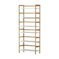 thumbnail image 3 of Eccostyle 3-Tier Bamboo Frame Stackable Bookshelf - White, 3 of 7
