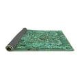 thumbnail image 2 of Ahgly Company Indoor Square Animal Turquoise Blue Traditional Area Rugs, 6' Square, 2 of 4
