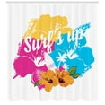 thumbnail image 3 of Ambesonne Beach Saying Shower Curtain, Hawaii Hibiscus Flower, 69"Wx84"L, Multicolor, 3 of 3