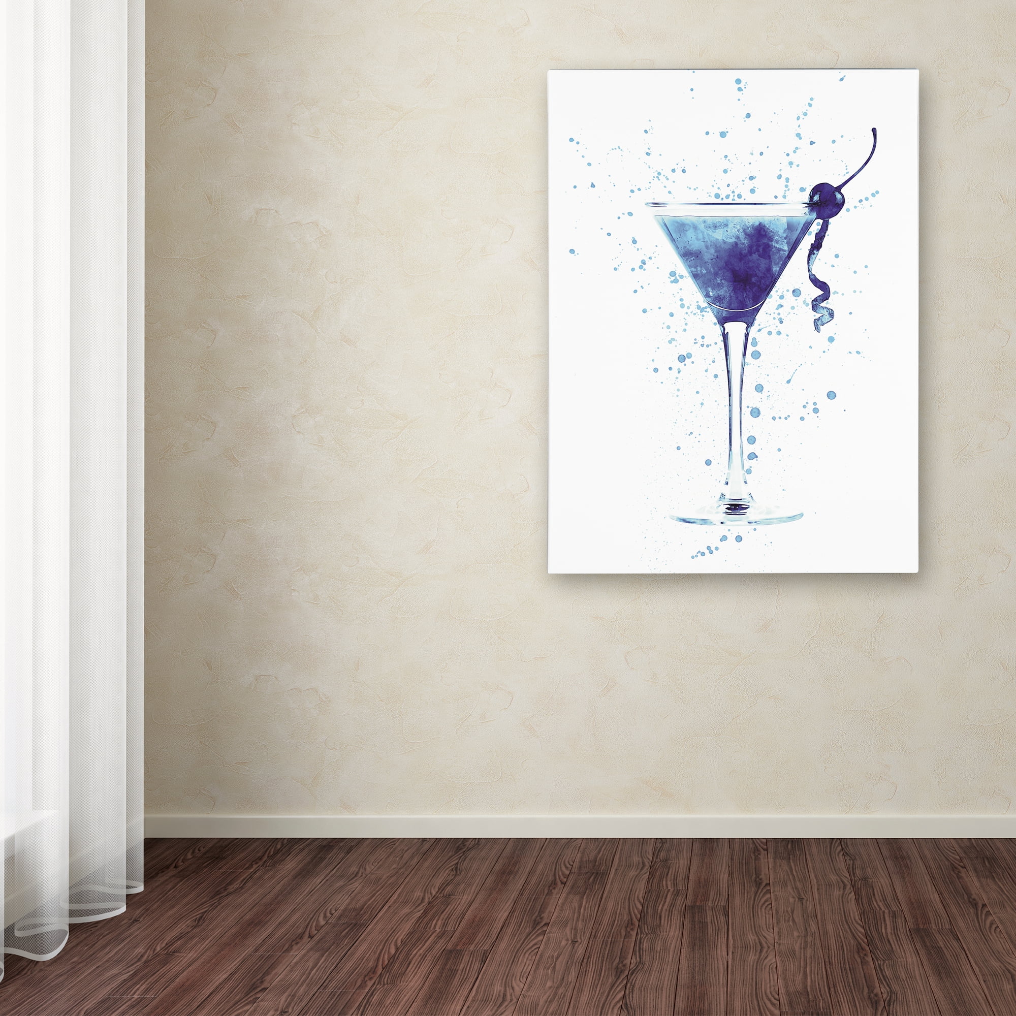 Trademark Fine Art 'Cocktail Drinks Glass Watercolor I' Canvas Art by Michael Tompsett