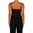 thumbnail image 6 of Biekopu Women Camisole, Spaghetti Straps Lace Patchwork Hollowed Bowknot Slit Summer Tops for Party Club, 6 of 7