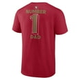 thumbnail image 3 of Men's-Fanatics  Scarlet San Francisco 49ers Big & Tall Number One Dad T-Shirt, 3 of 3