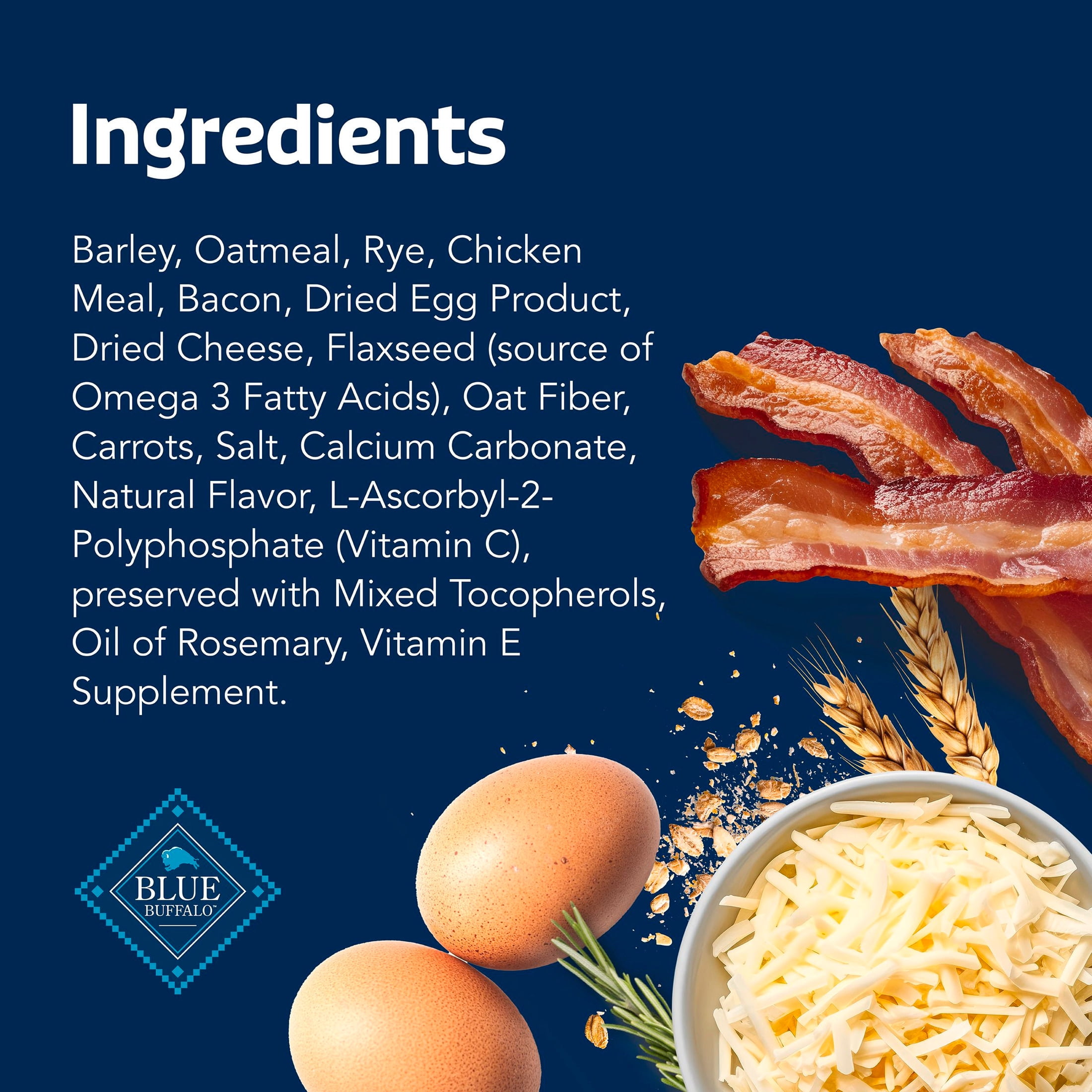 Blue Buffalo Health Bars Crunchy Dog Biscuits, Bacon, Egg & Cheese, 32-oz Bag