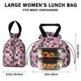 thumbnail image 5 of Pioneer Flower Floral Print Pattern Drawstring Lunch Bag Women - Drawstring Lunch Bag Insulated for Work Office - Stain-Resistant Large Lunchbags for Women with Multi-Pockets, 5 of 6