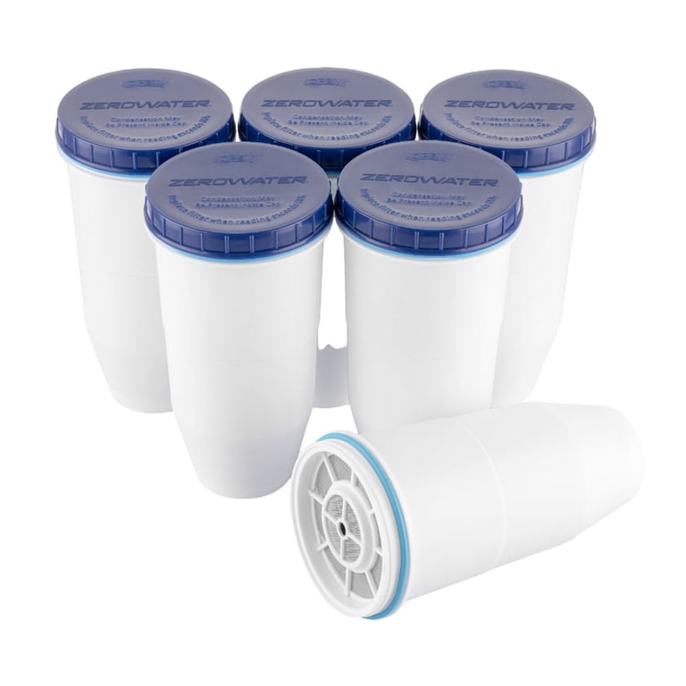 ZeroWater 5-Stage Water Filter Replacement, 6 Pack, Removes TDS