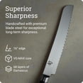 thumbnail image 3 of Shun Classic 9" Bread Knife, VG-MAX Core with Damascus Stainless Steel Cladding, Pakkawood Handle, Serrated Bread Knife, 3 of 6