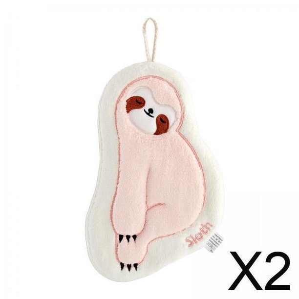 paño de cocina de limpieza,Toallas de mano lindas Toalla de mano para niños Animales,Toallas de baño con lazo para colgar Perezoso divertido,Toalla de mano absorbente de lana de