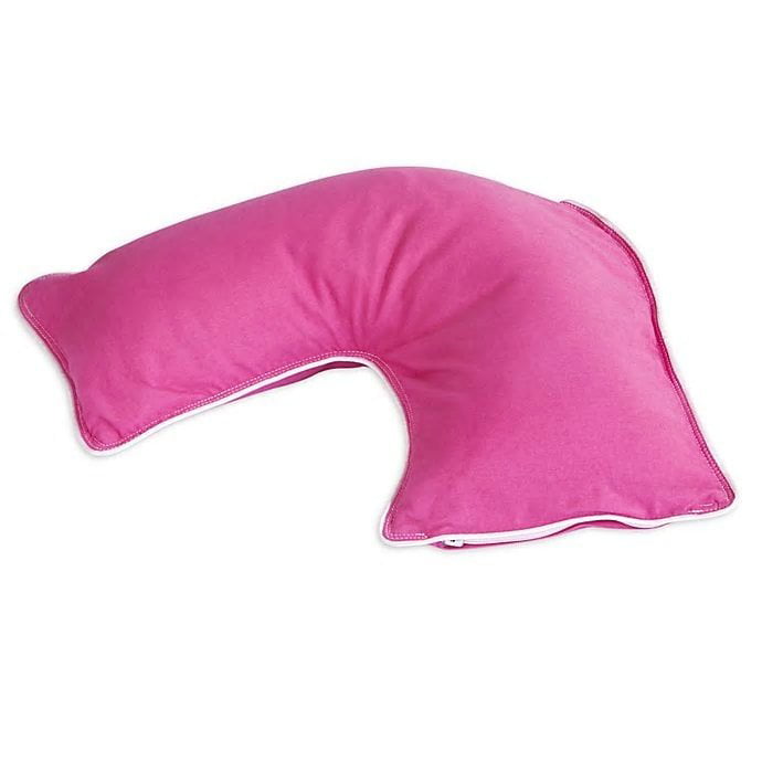 ALAZA Memory Foam Travel Pillow Donut Love Heart Pink Neck Pillow for Airplane Travel Kit with Snap Clip Soft Comfortable and Washable