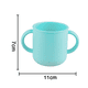 thumbnail image 2 of Taza de entrenamiento de silicona para bebés, taza de aprendizaje para niños pequeños con dos asas, taza abierta para bebés, a partir de 6 meses, 2 of 5