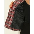 thumbnail image 5 of MODA NOVA Juniors Halloween Costume Elegant Vevelt Collared Plaid Tweed Blazer Red XS, 5 of 6