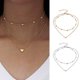 thumbnail image 1 of Multi-coiled Necklace with Heart/Peach Pendant/Women's Choker Gao Jiahui unisex, 1 of 1