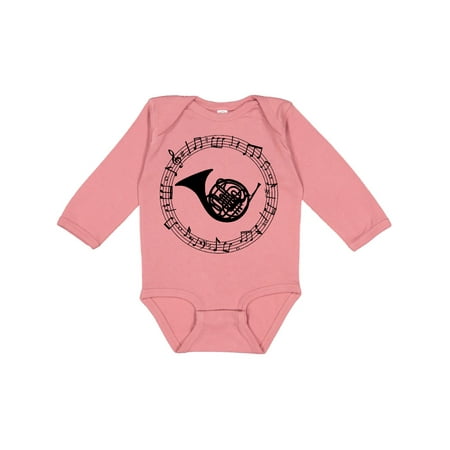 

Inktastic French Horn Music Gift Boys or Girls Long Sleeve Baby Bodysuit