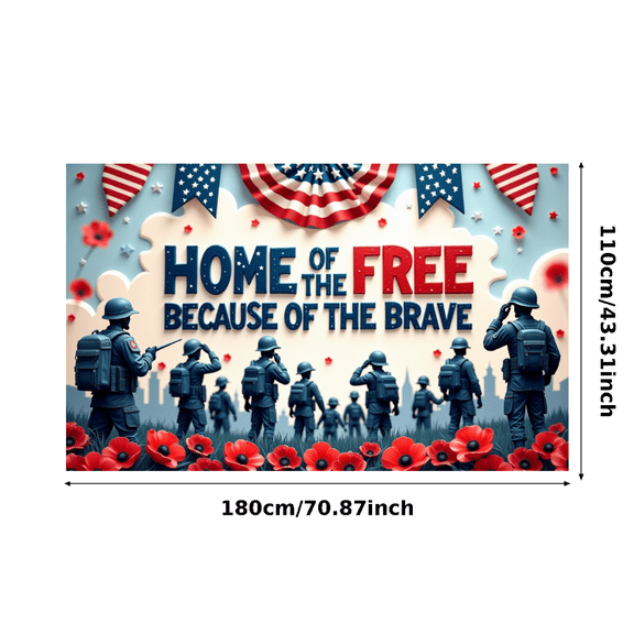 Patriotic Design Veteran Appreciation Military Honor Banner for Memorial Day Veterans Day Independence Day