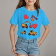 thumbnail image 2 of Toddler Girl Shirt Baby Girls Short Sleeve 0-24 Months 2t 3t 4t 5t 6t 7t T-Shirts Soft Cotton Tee Toddler Girl Clothes Gibobby,11-12 Years,Blue, 2 of 4