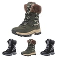 thumbnail image 2 of YLYL Womens Mens Camouflage Snow Boots Warm Fur Lined Anti-Slip Waterproof Lace up Winter Mid Calf Boot, 2 of 9