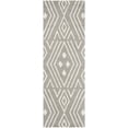 thumbnail image 2 of SAFAVIEH Micro-Loop Orlando Geometric Diamonds Runner Rug, Grey/Ivory, 2'3" x 7', 2 of 5