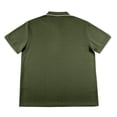 thumbnail image 5 of Daiosportswear Men'S Zip Polo Shirts Short Sleeve Lightweight Top Textured Summer Slim Fit Beach Golf Polo Shirts Army Green XL(XL), 5 of 9