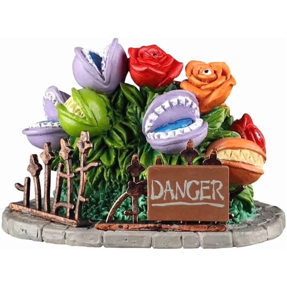 Lemax 24947 FEARSOME FLOWERS Spooky Town Accessories Halloween Decor Miniature Village