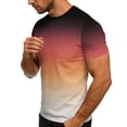 thumbnail image 6 of Mifsaly Womens Mens Tshirts Cotton Gradient Short Sleeve Shirts Slim Fit Muscle Shirt Gym Workout Everyday Work Blouses Breathable Unisex Summer Tops XXL, 6 of 9