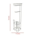 thumbnail image 2 of nu steel Freestanding Metal Wire Toilet Paper Holder Stand and Dispenser Shelf for Cell,Mobile Phone-Bathroom Storage Organization-Holds 3 Mega Rolls, Silver, 2 of 6