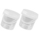 thumbnail image 2 of 2 cubos de plástico transparente con asa, redondos, para almacenar alimentos y con tapa., 2 of 6