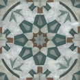 thumbnail image 2 of Vess, June Erica 26x26 Black Ornate Wood Framed with Double Matting Museum Art Print Titled - Verdigris Tile I, 2 of 4