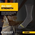 thumbnail image 3 of Calcetines de trabajo STANLEY para hombre, 8 pares, gruesos y acolchados, largos, 3 of 7