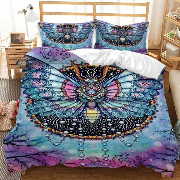 Insect Theme Duvet Cover Sets Home Bedclothes Luxury Bedding Cover Children Home Decor,Twin (68"x86")