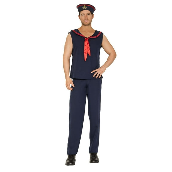 Music Legs Men's Adult Men's Sailor Navy Red Costume