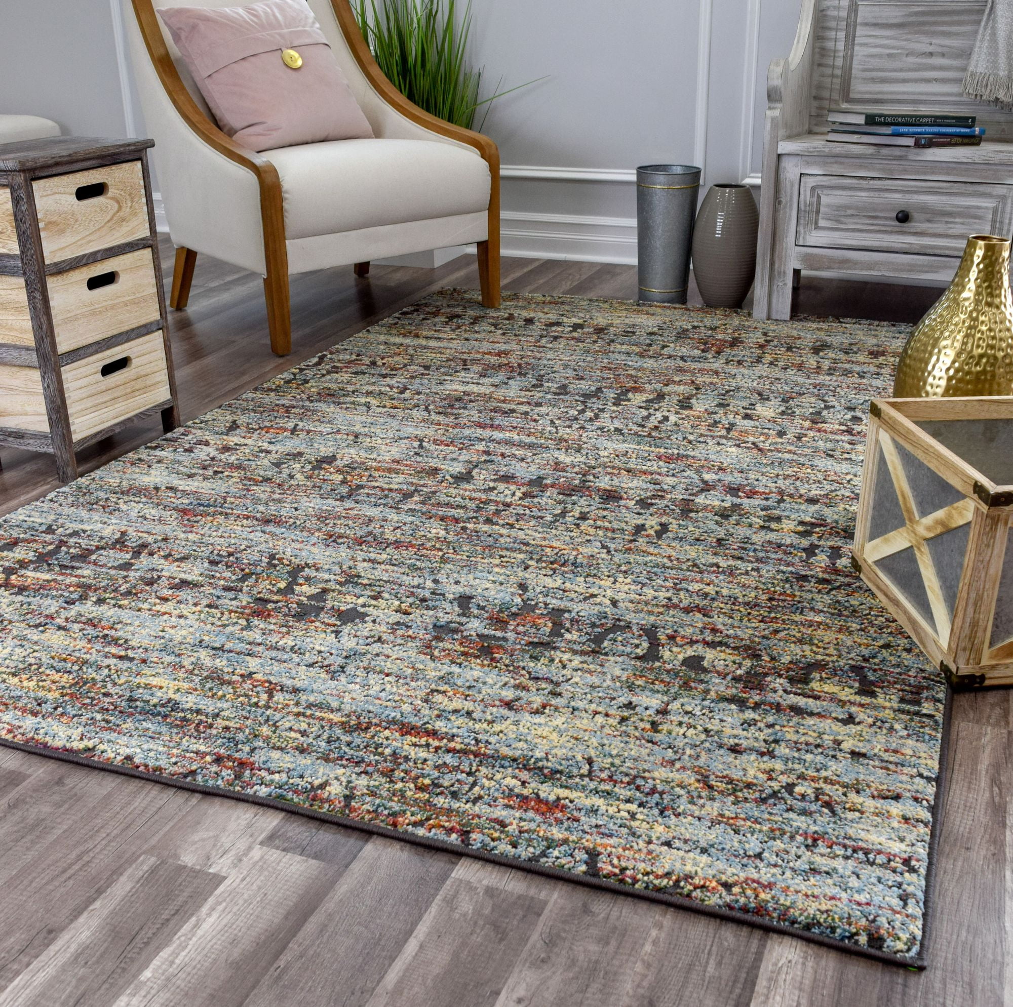 Rugs America Sela JR20A Windswept Transitional Vintage Multi Area Rug, 5'x7'