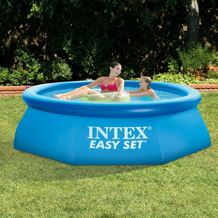 Intex 8′ x 30″ Easy Set Above Ground Swimming Pool with Filter Pump