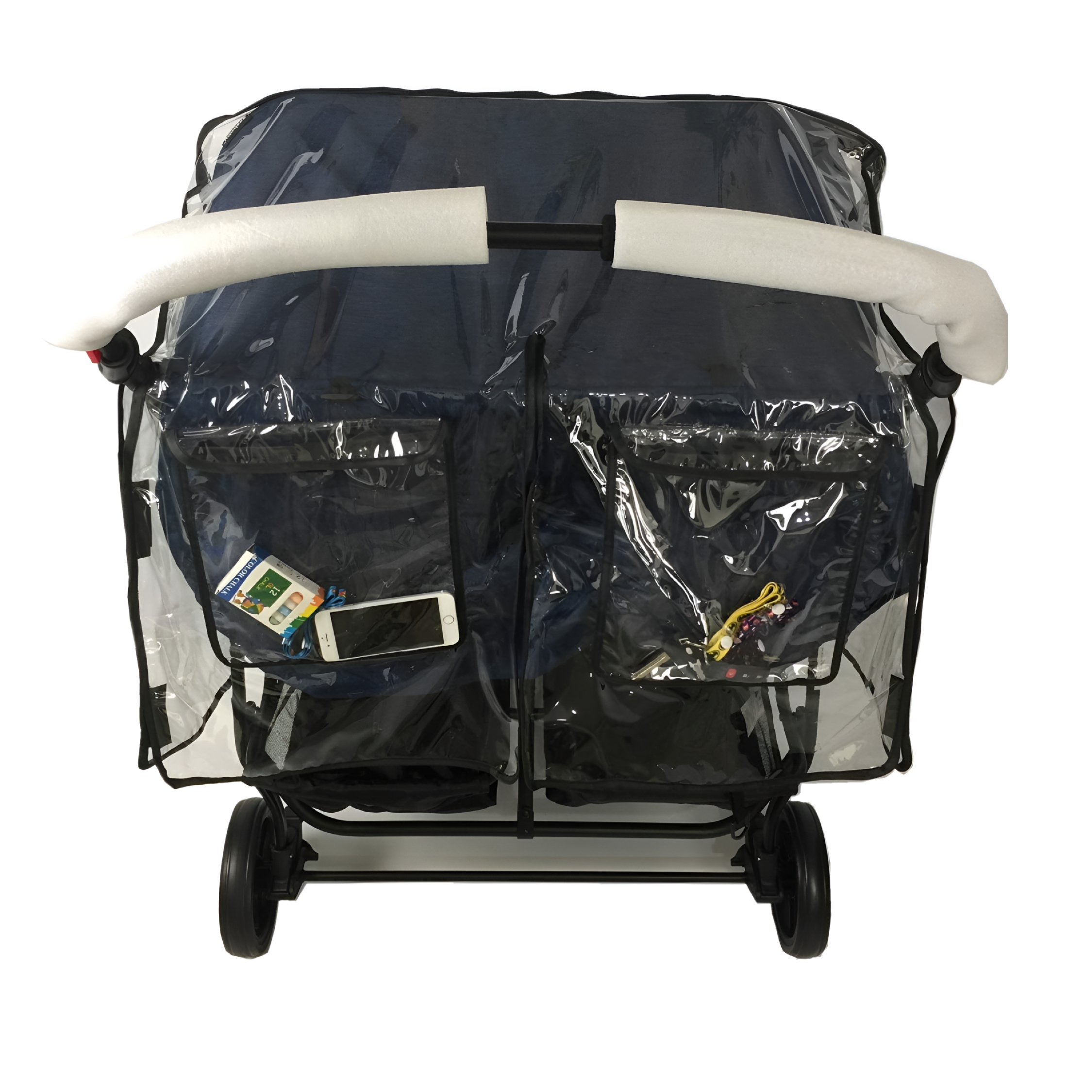 LADYGYM 2026 New Stroller Rain Cover,Universal Rain Cover for Side By Side Baby Stroller,Double Stroller Cover for Rain and Wind,Baby Outdoor Activities Accessories.
