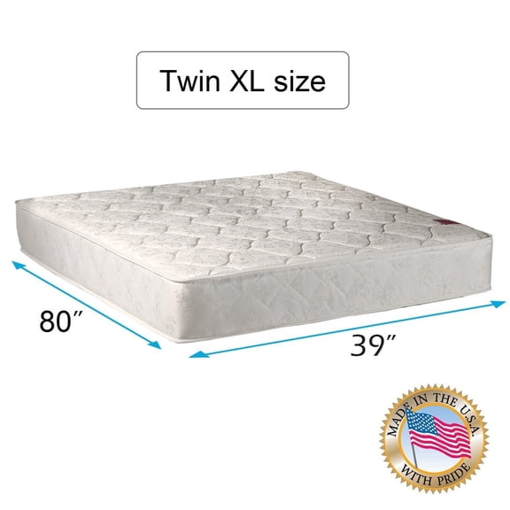 Dream Sleep Legacy Two-Sided Twin XL Size Mattress Only with Mattress Protector Included - Orthopedic, Innerspring Coils, Long Lasting Comfort by Dream Solutions USA