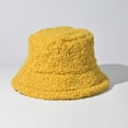 thumbnail image 4 of Lilgiuy Fuzzy Bucket Hat for Women Winter Fluffy Bucket Hats Solid Color Warm Vintage Cloche Hats Warmer Fisherman Caps Casual Bucket Caps for Birthday Anniversary, 4 of 4