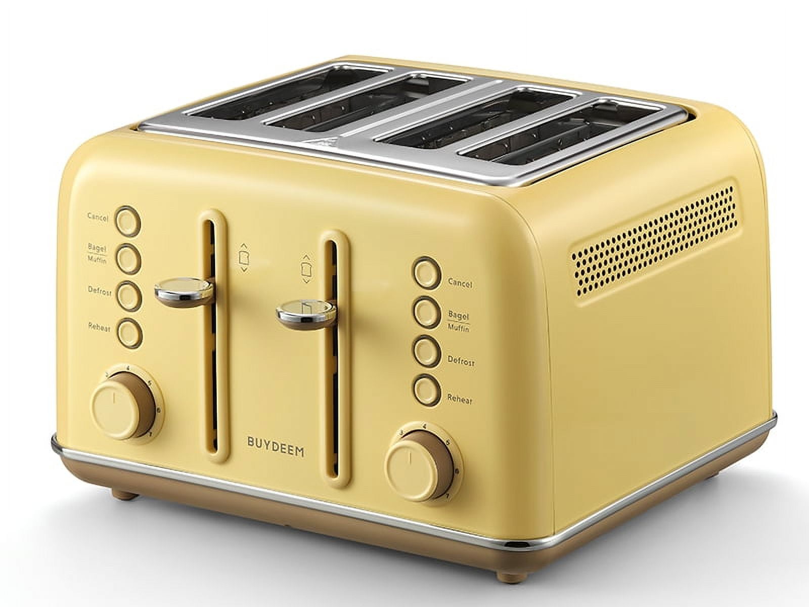 BUYDEEM Automatic Digital 2-slice Toaster, Extra Wide Slots, Koi
