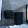 thumbnail image 6 of Masteelf Black Portable Plastic Garbage Bin Ideal for Home Organization Easy to Use for Bathroom Office Storage 3.5L, 6 of 8