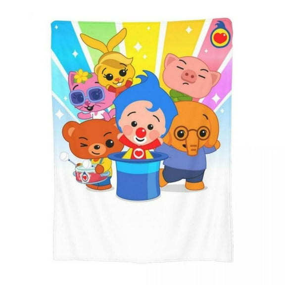 [Angel's Bazaar] [60x50inch] Soft Funny Throw Blanket Super Plim Plim Premium Flannel Fleece Lightweight Blanket Warm Plush Blankets All Season Use