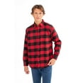 thumbnail image 2 of 1 Pocket Buffalo Flannel Button Up Shirt - Red Black Plaid Shirt, 2 of 4