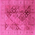 thumbnail image 1 of Ahgly Company Indoor Square Oriental Pink Industrial Area Rugs, 7' Square, 1 of 4