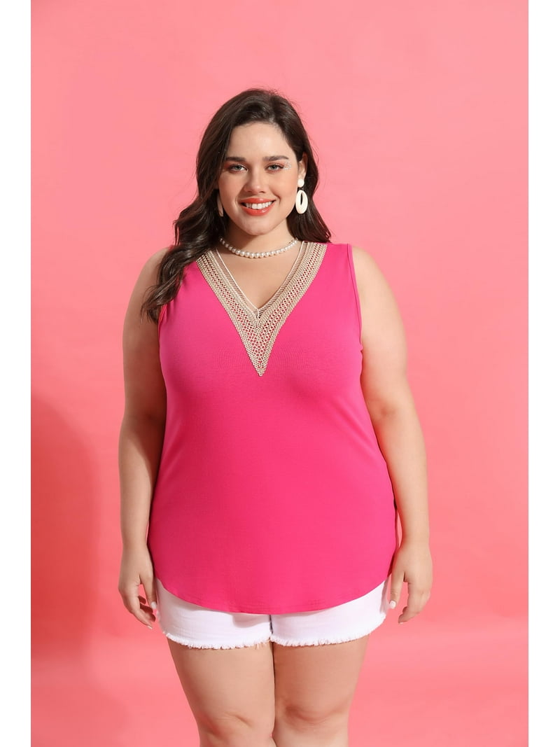 TIYOMI Plus Size Tank Tops For Women Sleeveless Summer Tank Tops